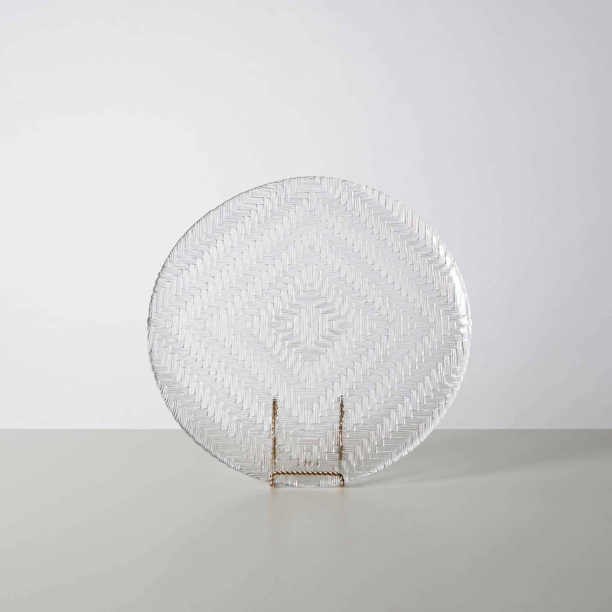 Vintage Textured Glass Plate by Arcoroc