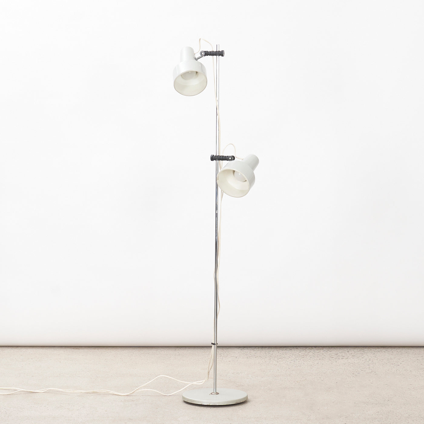 Vintage Double Headed Adjustable Floor Lamp by Lyskaer