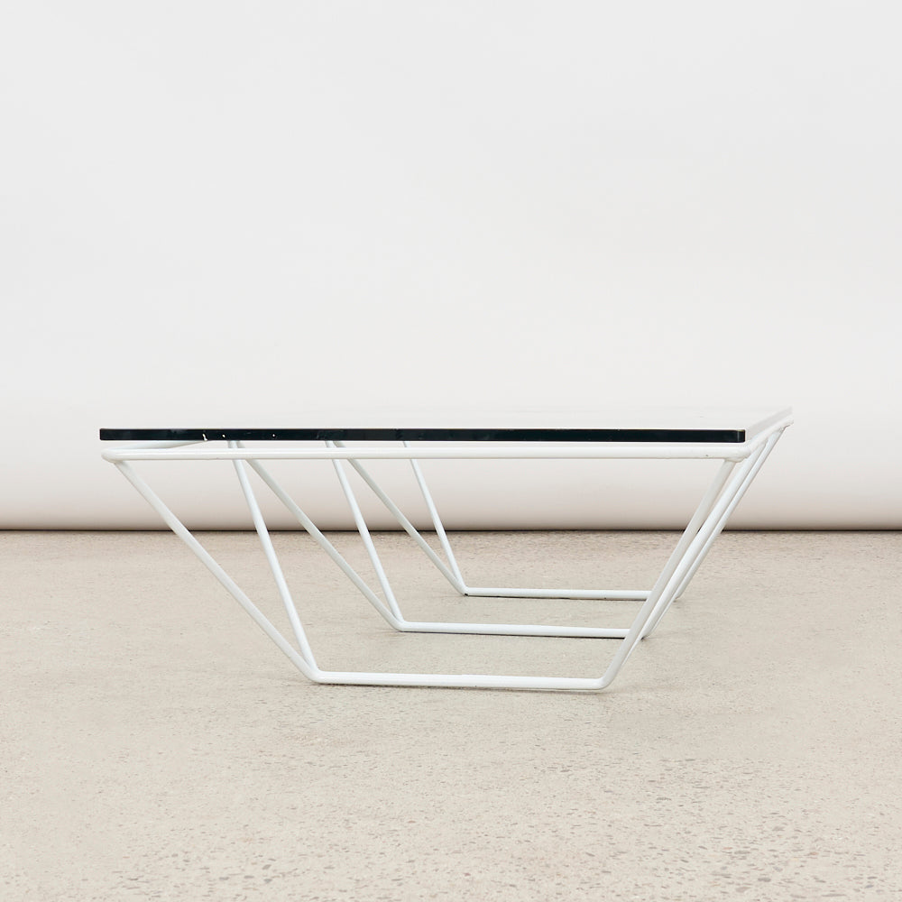 Glass & Metal Paolo Piva Style Coffee Table