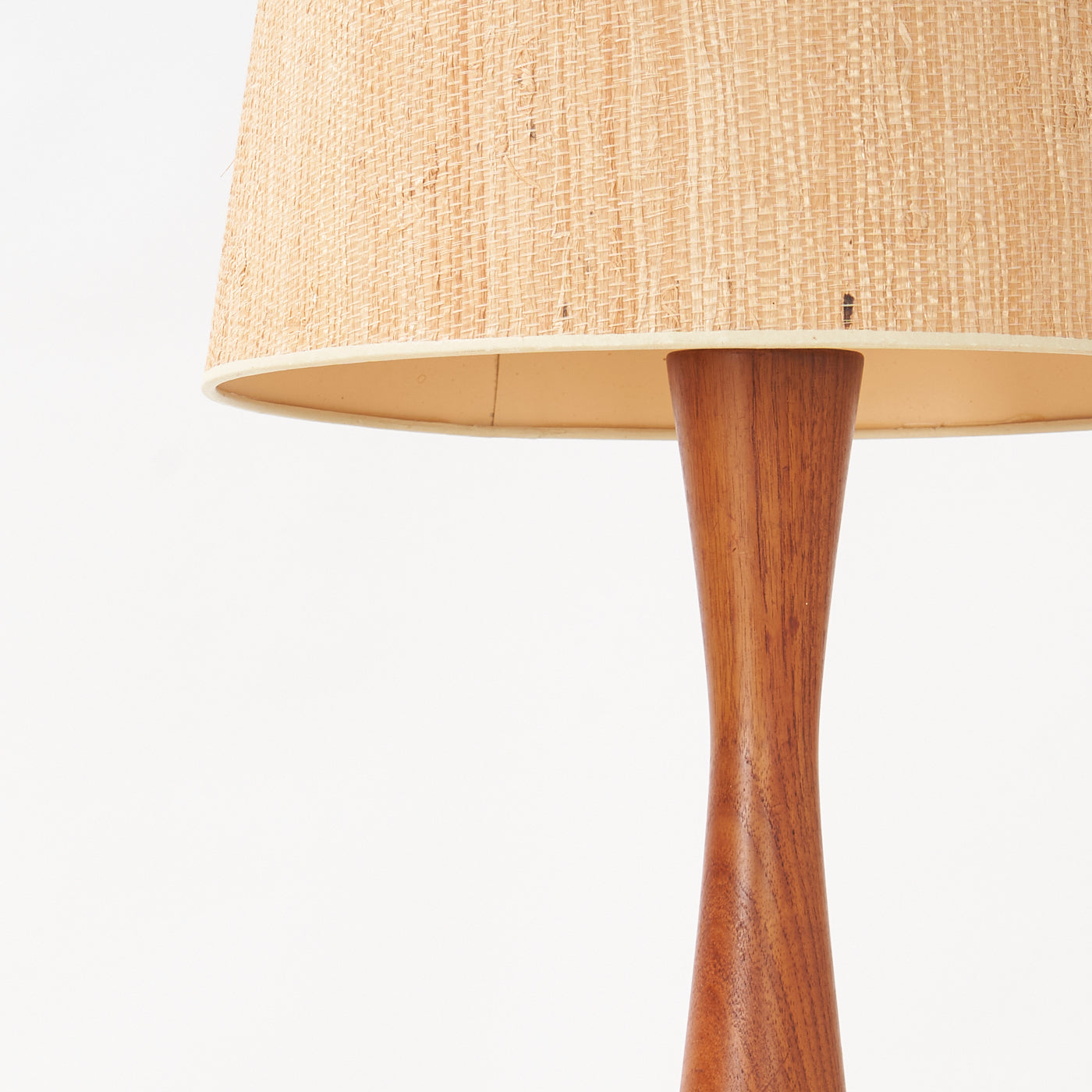 Solid Teak Table Lamp By Erik S. Angelo, Denmark