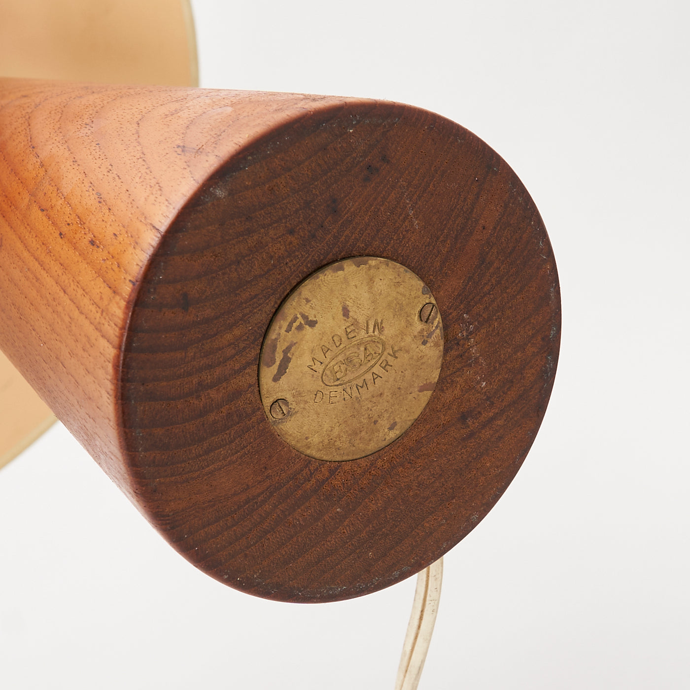 Solid Teak Table Lamp By Erik S. Angelo, Denmark