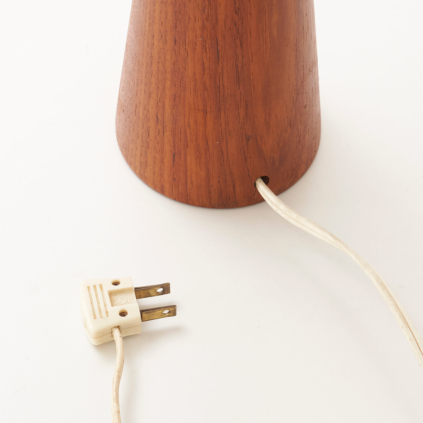 Solid Teak Table Lamp By Erik S. Angelo, Denmark