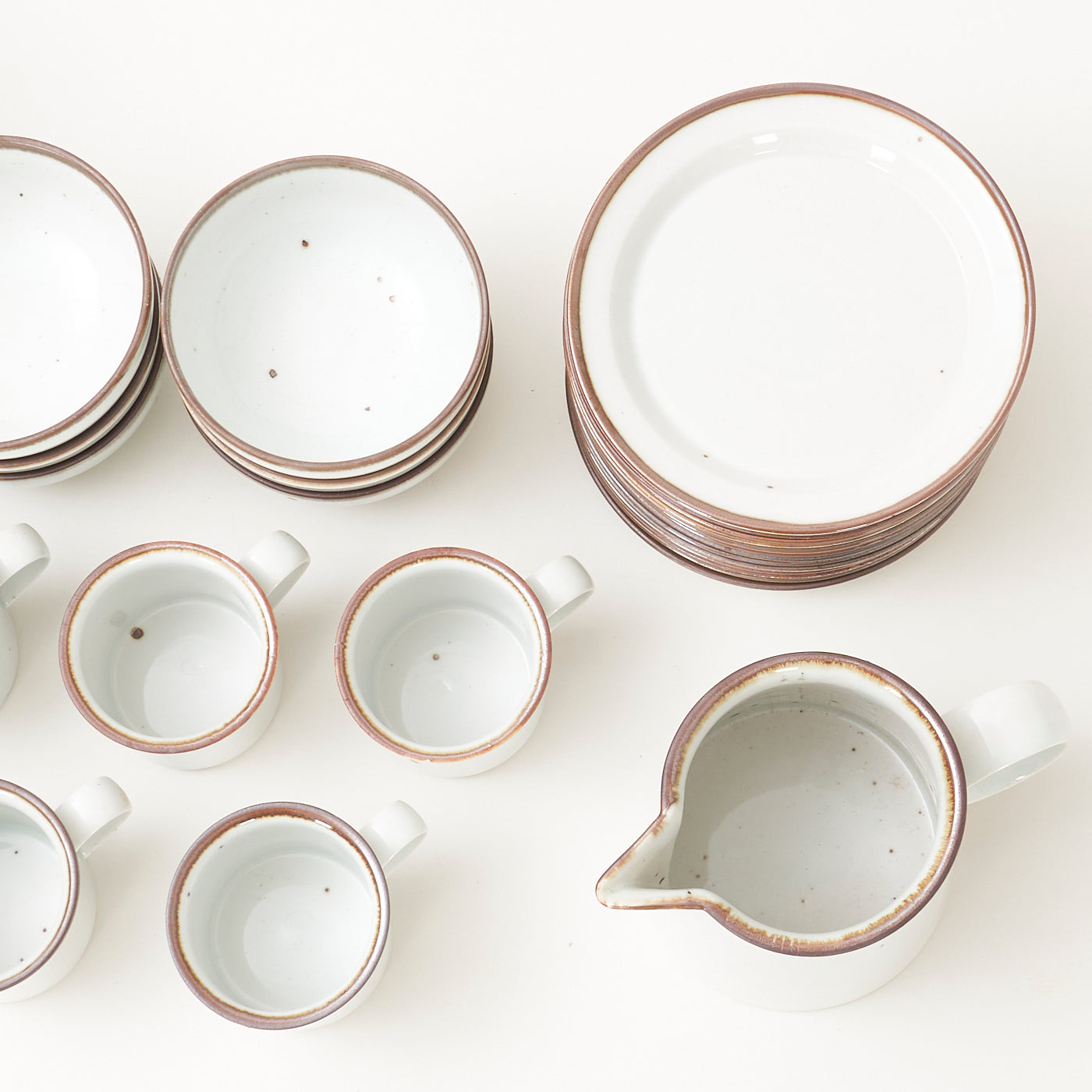 'Brown Mist' Stoneware Set by Niels Refsgaard for Dansk