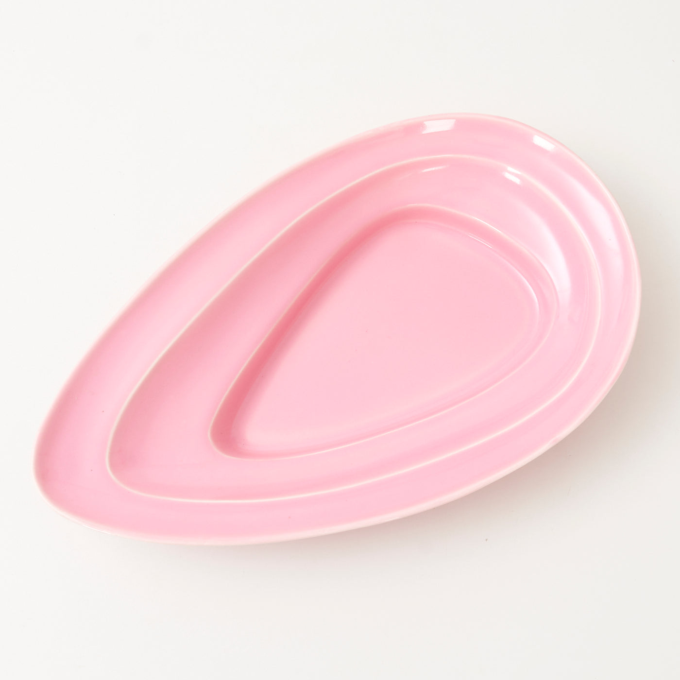 Large Pink Ceramic Dish by Royal Haeger