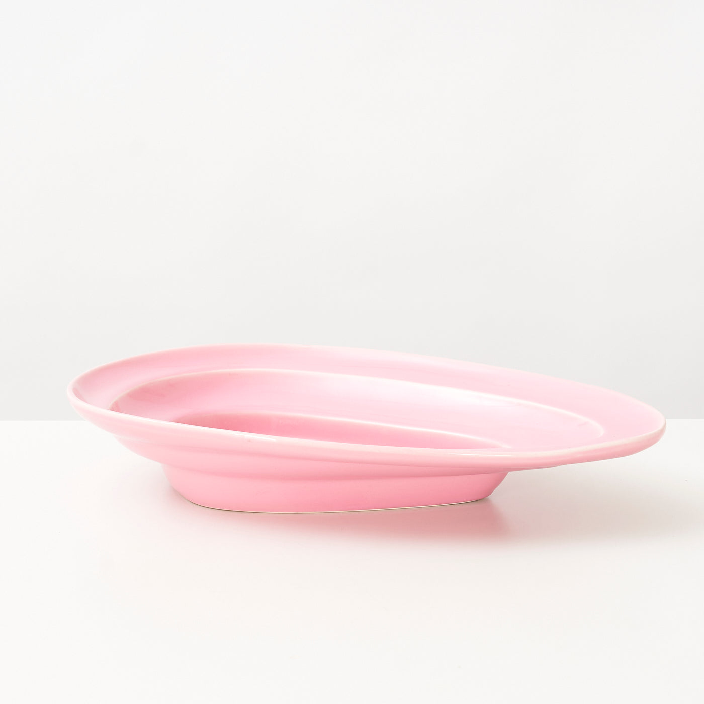 Large Pink Ceramic Dish by Royal Haeger
