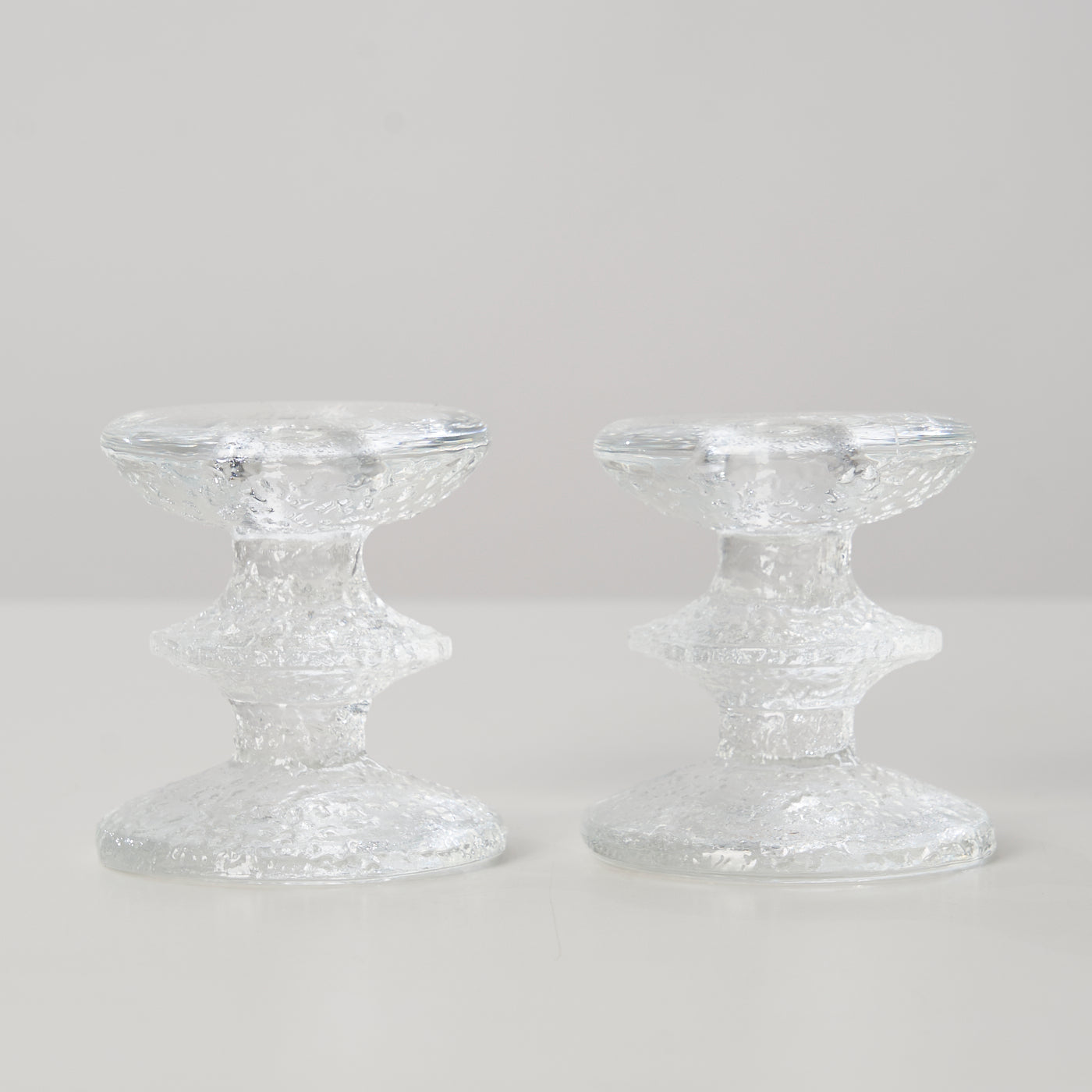 Pair of Glass Candle Holders by Iittala