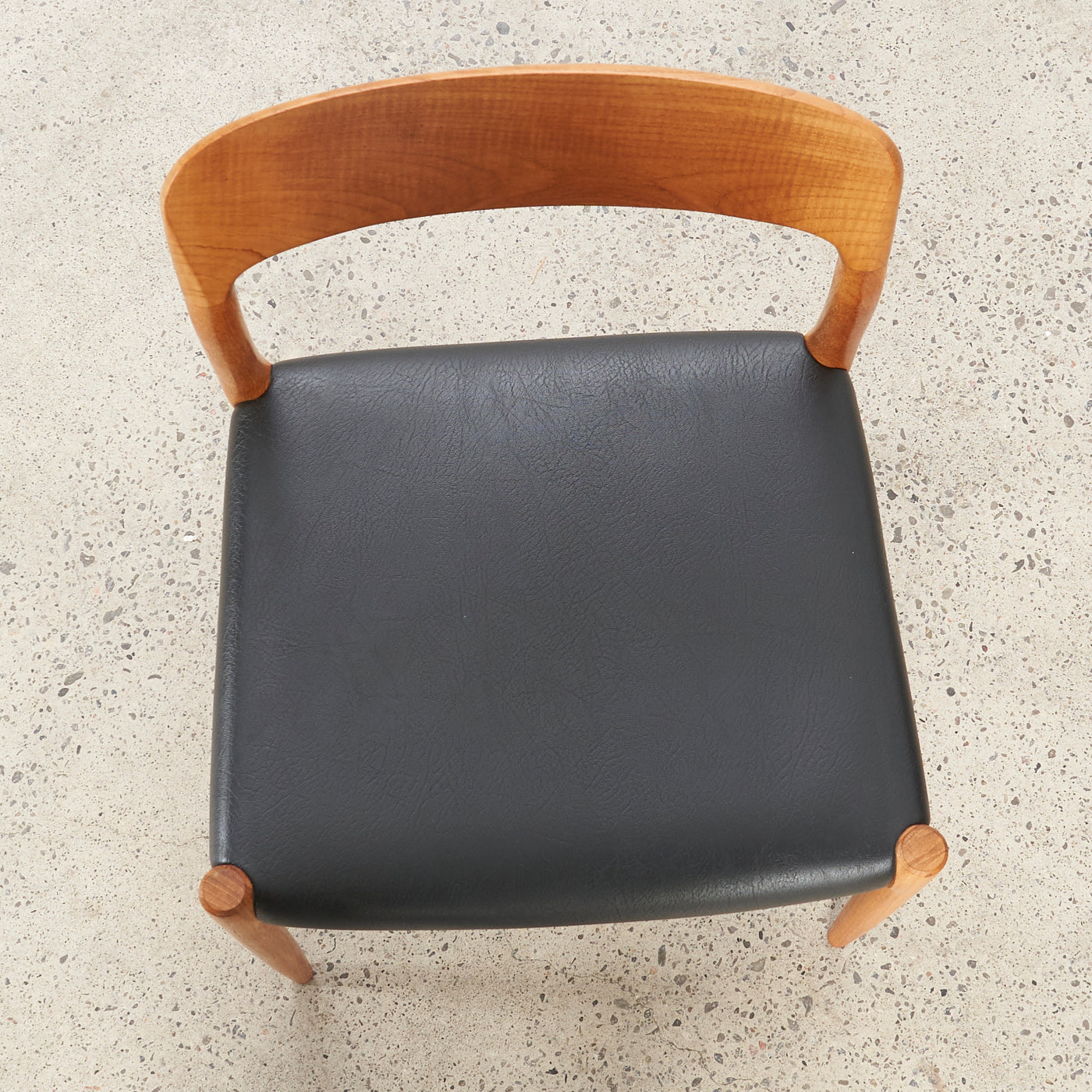 Single Teak & Vinyl 'No. 75' Side Chair by Niels O. Møller for J.L. Møller, Denmark