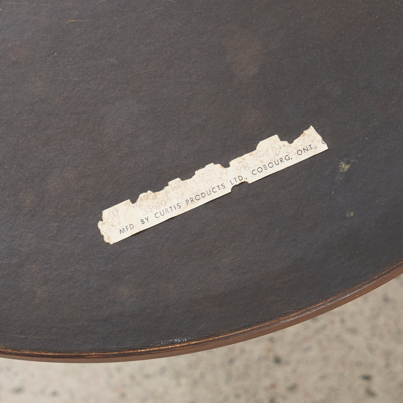 Round Laminate & Metal Side Table by Curtis, Canada