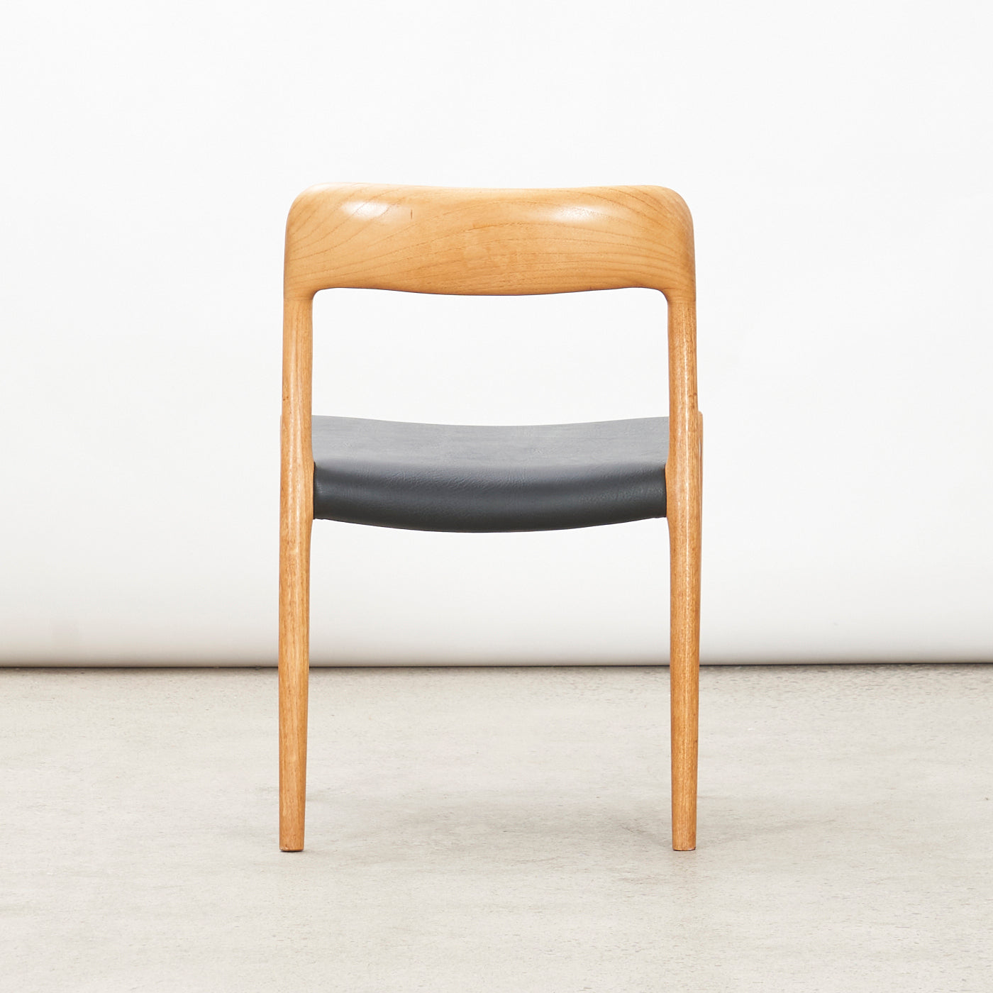 Single Teak & Vinyl 'No. 75' Side Chair by Niels O. Møller for J.L. Møller, Denmark