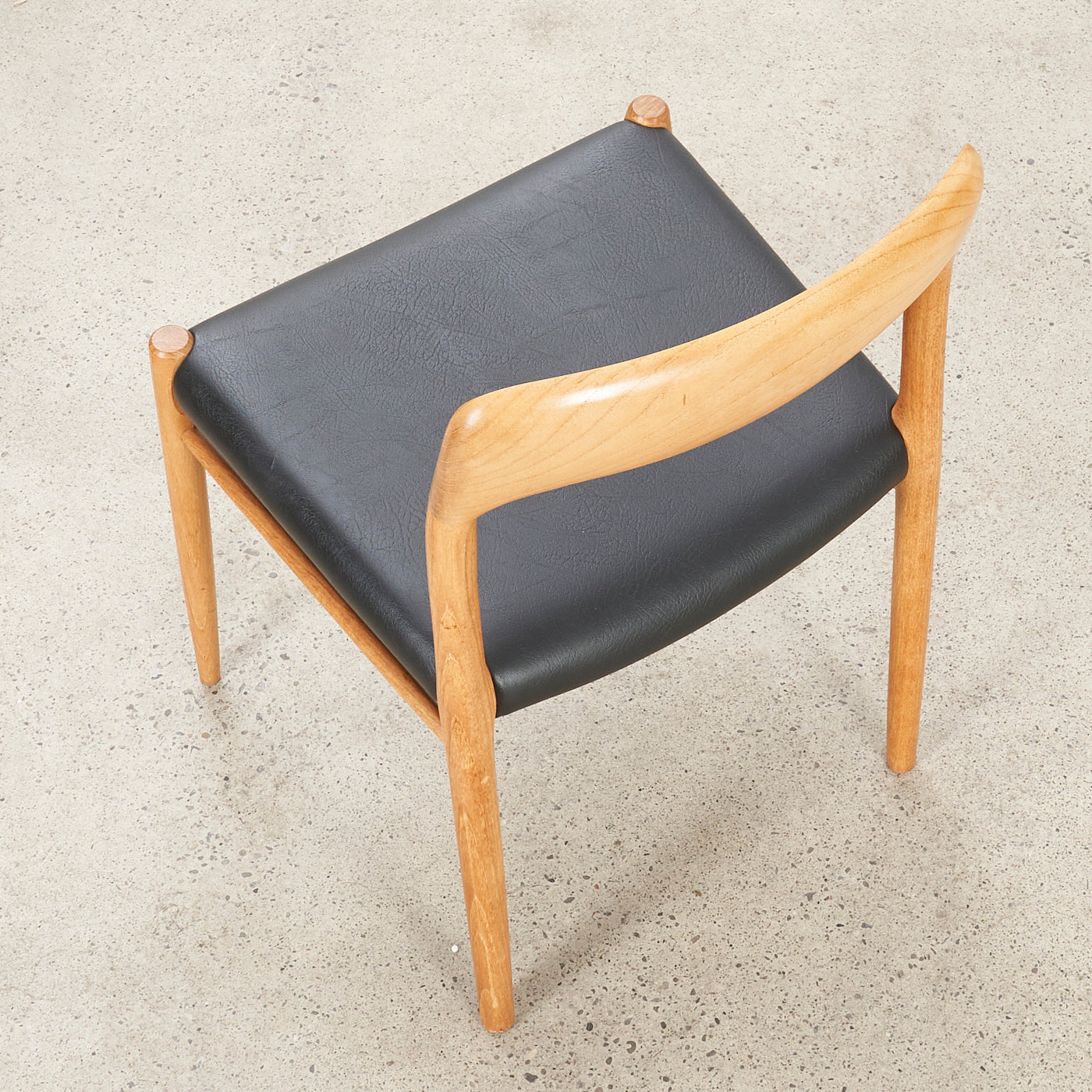 Single Teak & Vinyl 'No. 75' Side Chair by Niels O. Møller for J.L. Møller, Denmark