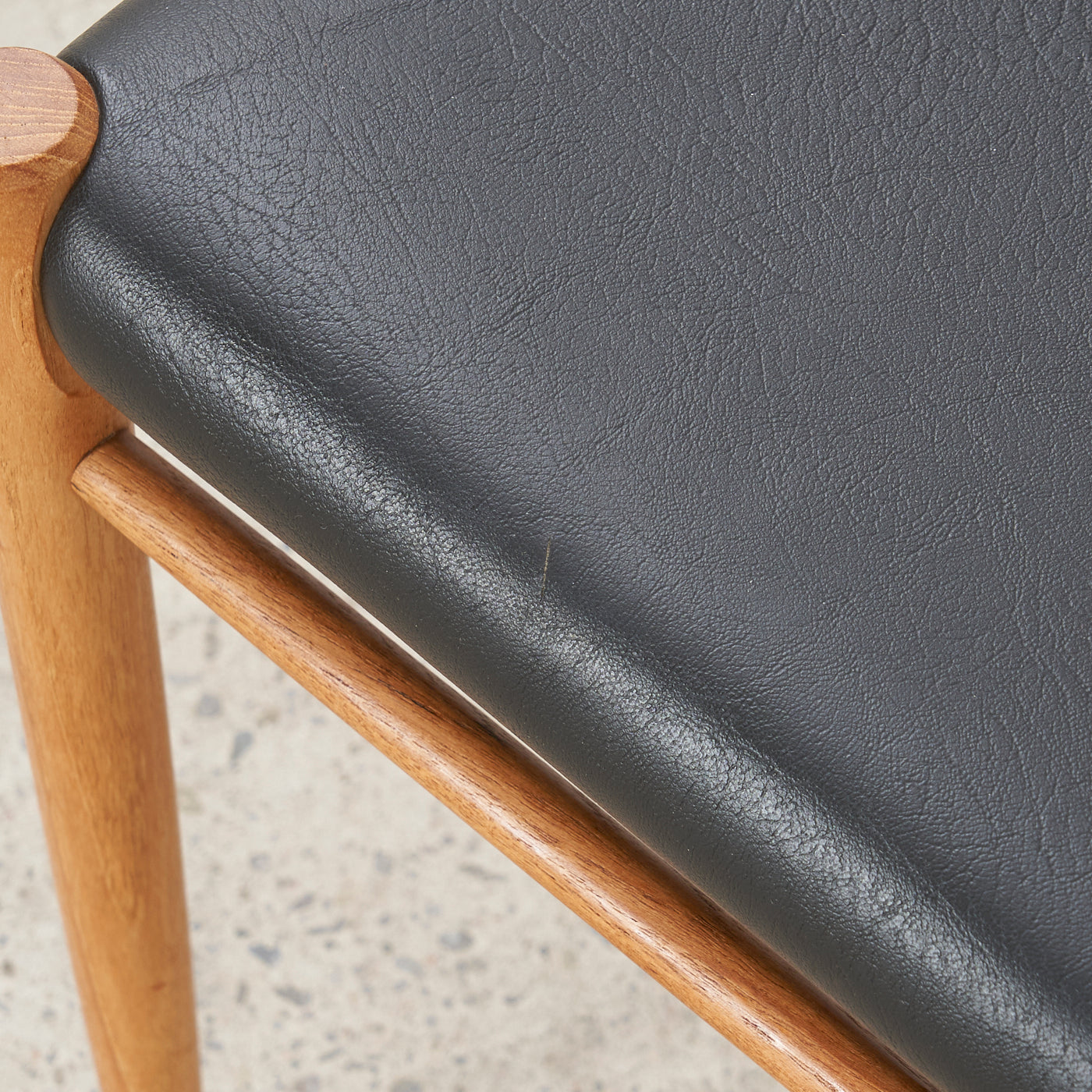 Single Teak & Vinyl 'No. 75' Side Chair by Niels O. Møller for J.L. Møller, Denmark