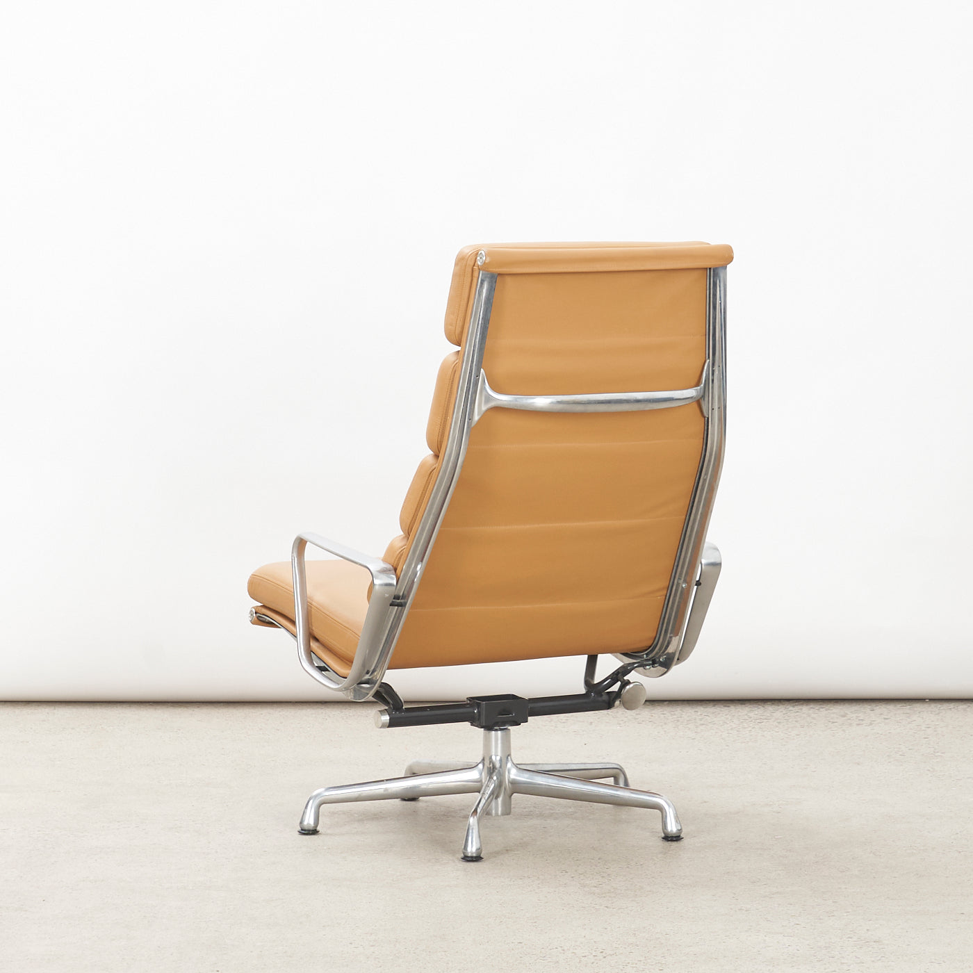 Eames Soft Pad Leather Lounge Chair w/ Tilt for Herman Miller