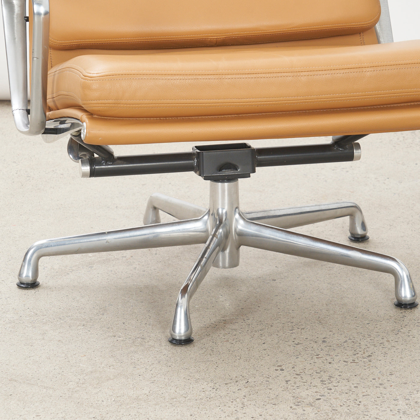Eames Soft Pad Leather Lounge Chair w/ Tilt for Herman Miller