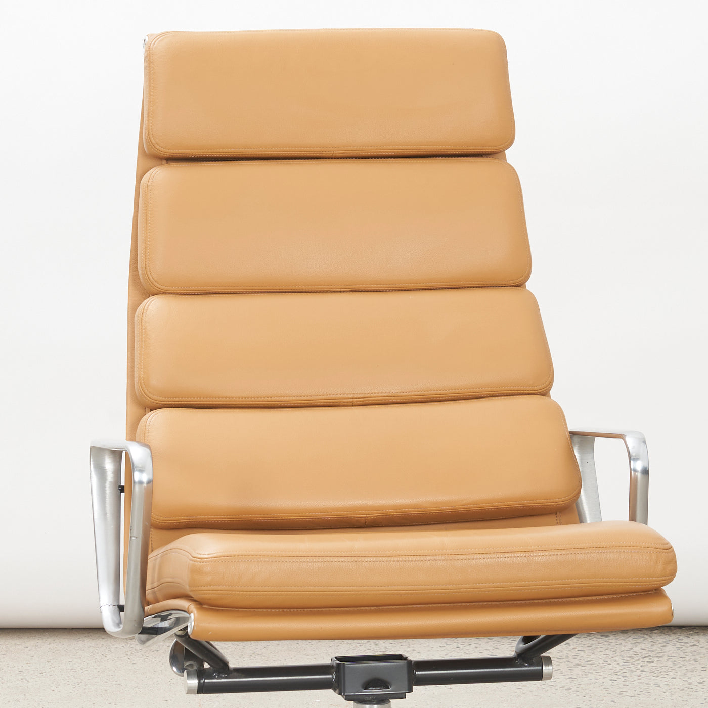 Eames Soft Pad Leather Lounge Chair w/ Tilt for Herman Miller