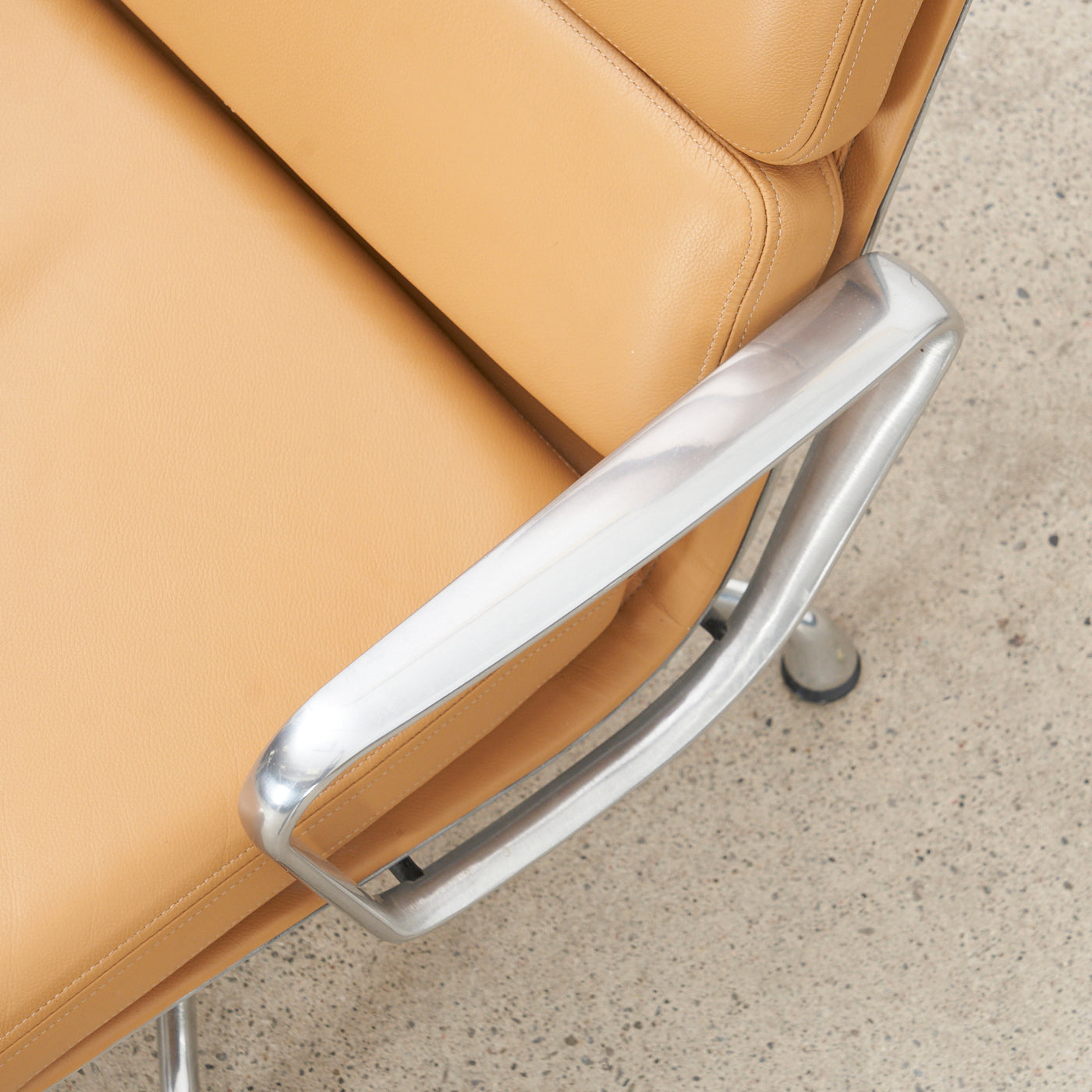 Eames Soft Pad Leather Lounge Chair w/ Tilt for Herman Miller