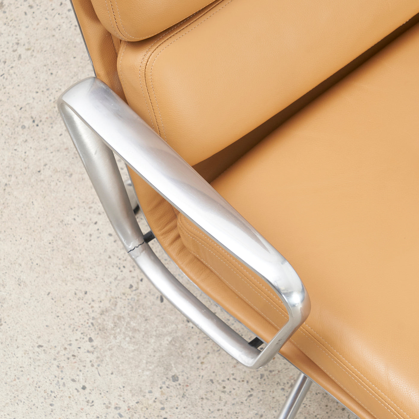 Eames Soft Pad Leather Lounge Chair w/ Tilt for Herman Miller