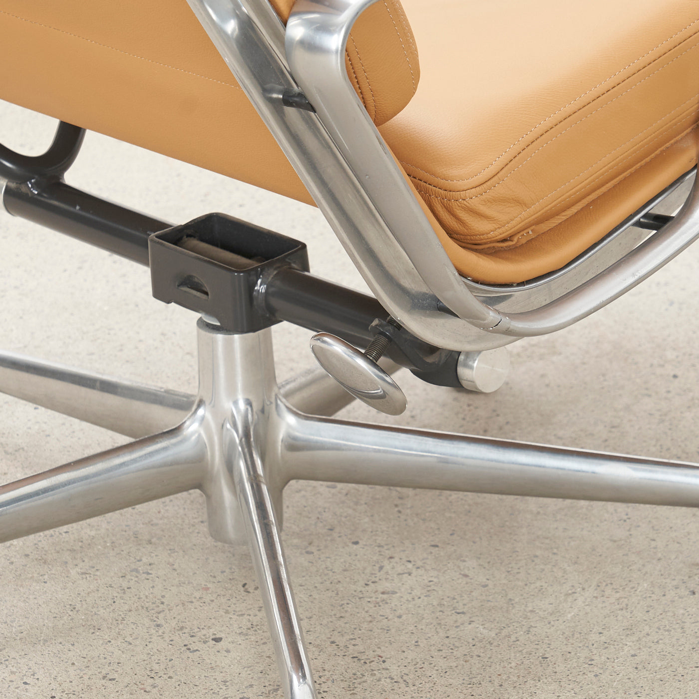 Eames Soft Pad Leather Lounge Chair w/ Tilt for Herman Miller