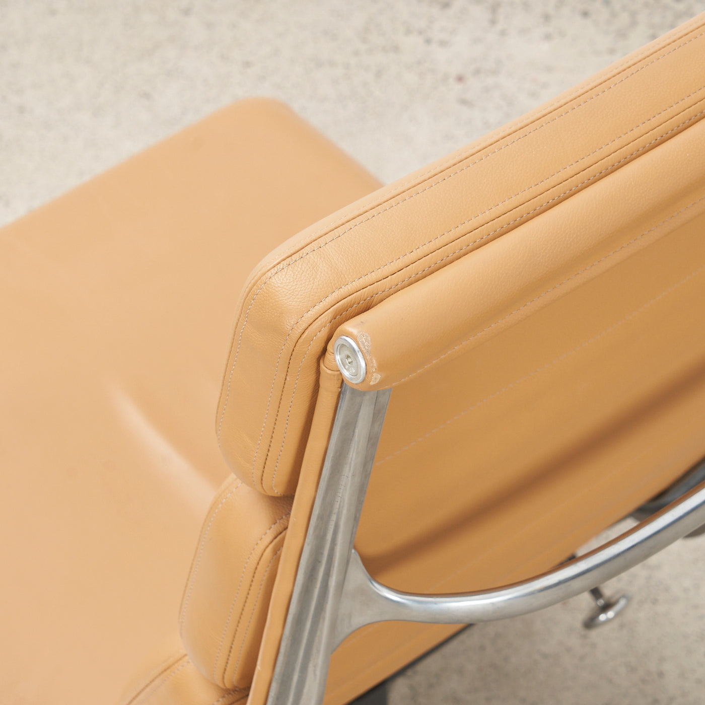 Eames Soft Pad Leather Lounge Chair w/ Tilt for Herman Miller