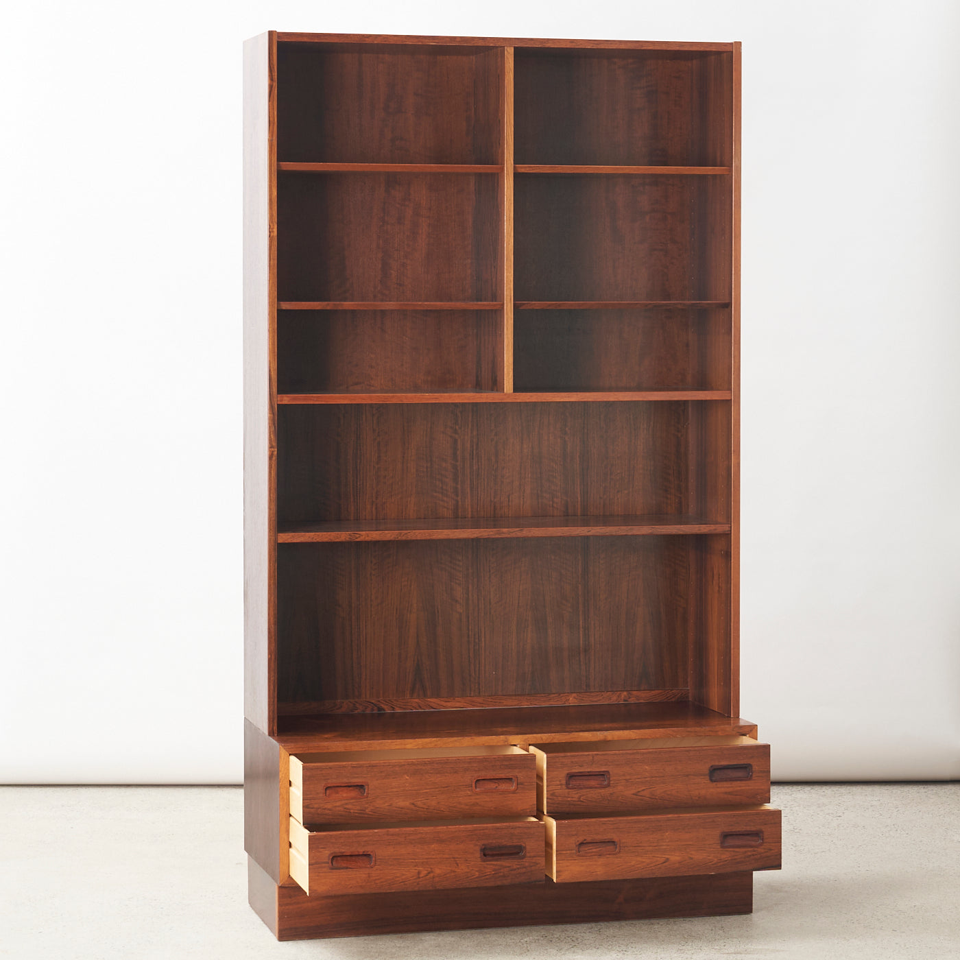 Rosewood Bookcase w/ Drawers by Poul Hundevad, Denmark