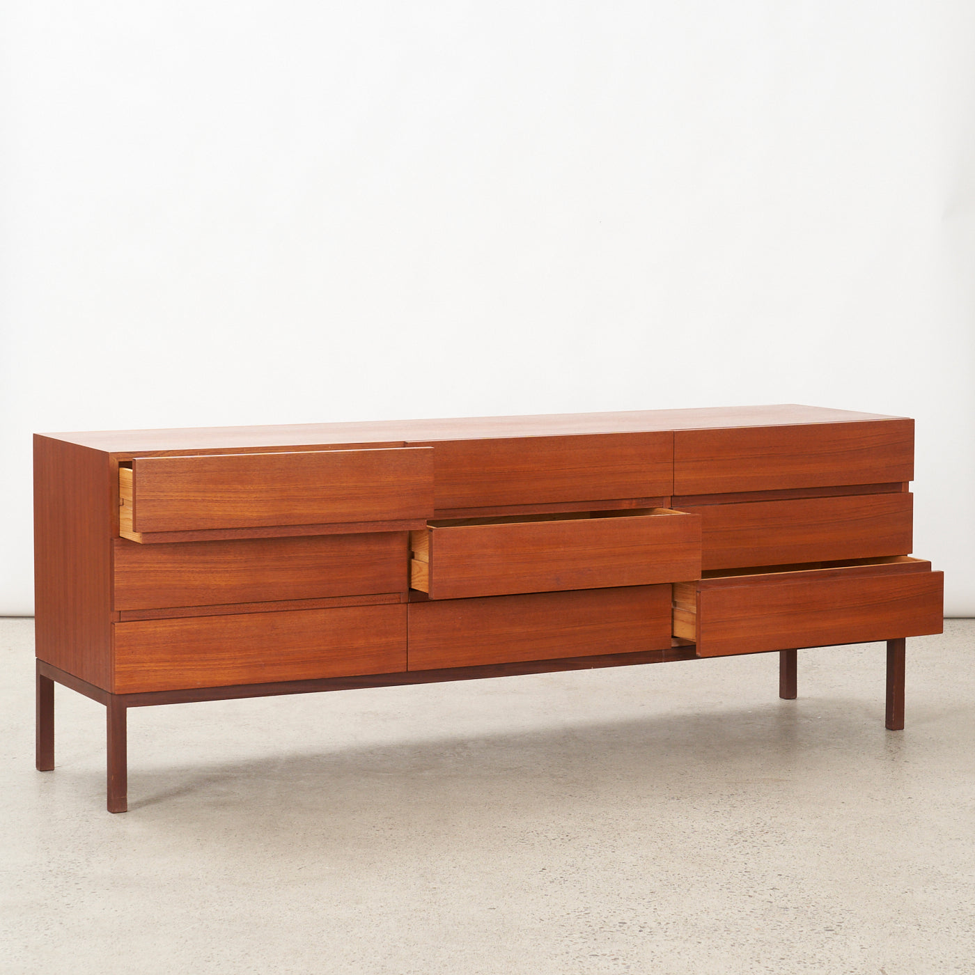 Teak 9 Drawer Dresser by REFF
