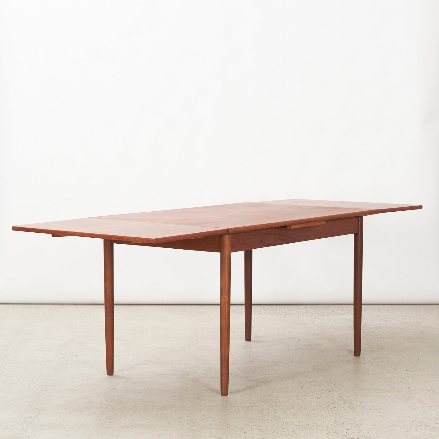 Teak Draw-Leaf Dining Table