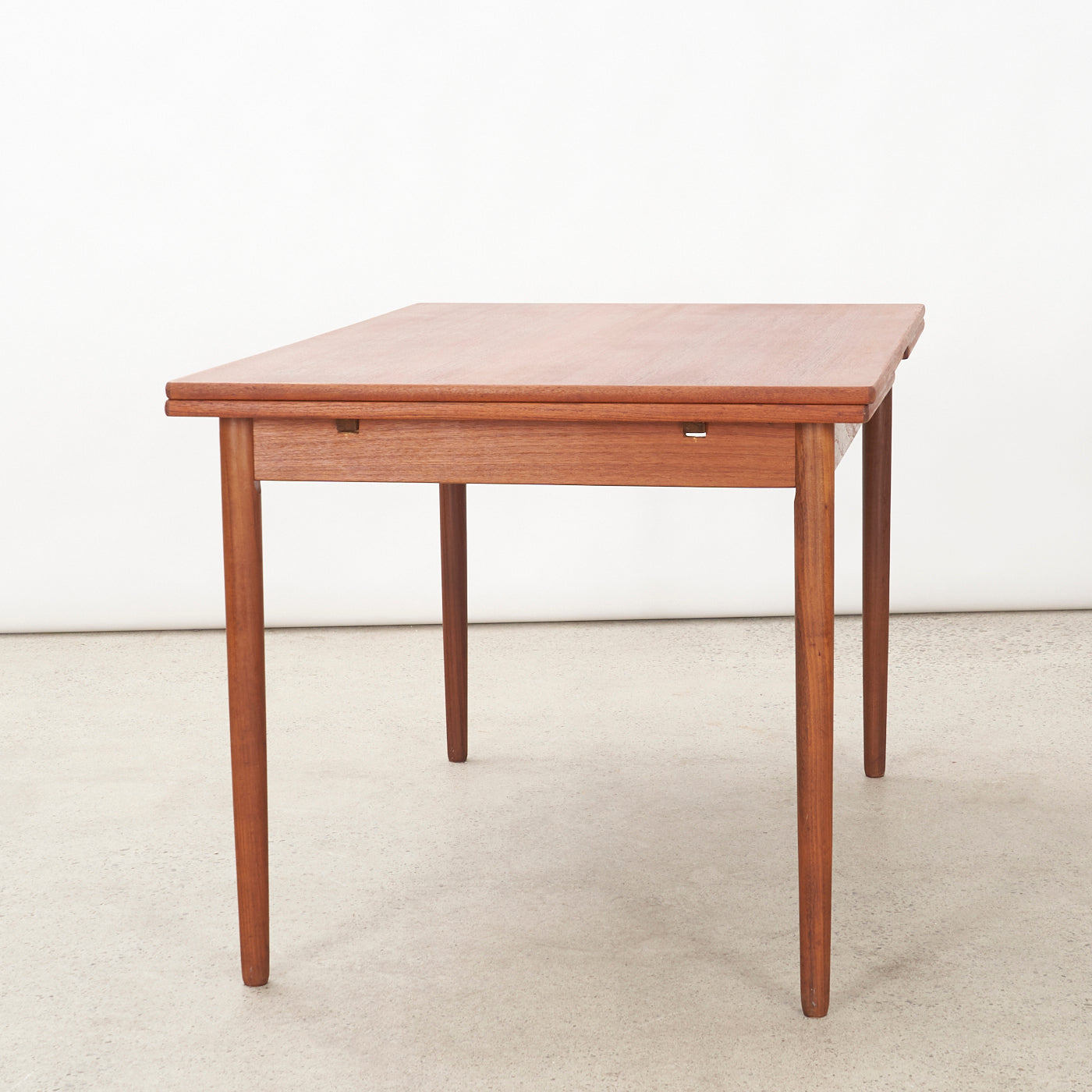 Teak Draw-Leaf Dining Table