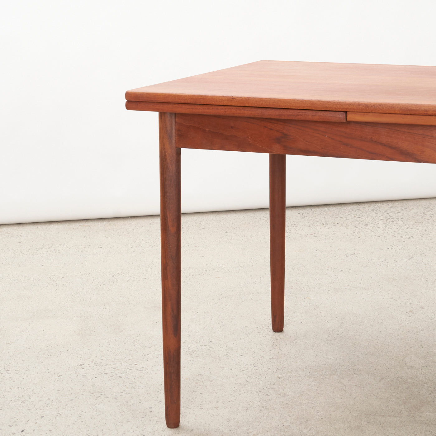 Teak Draw-Leaf Dining Table