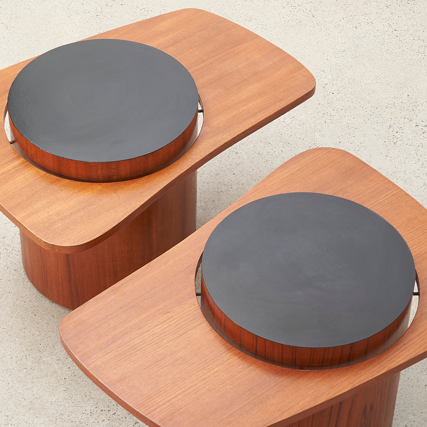 Pair of Teak Side Tables by R.S. Associates