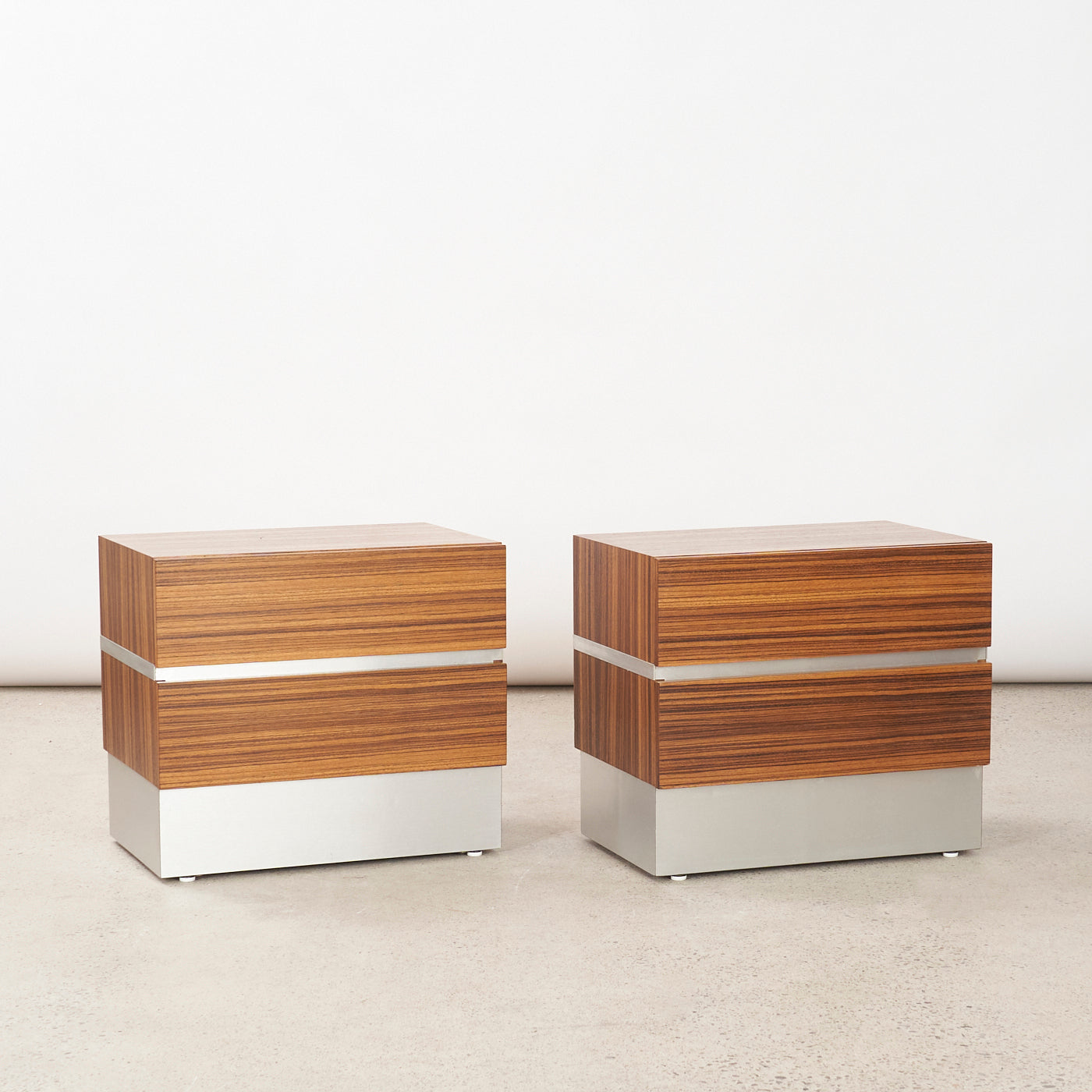 Pair of Zebrawood Nightstands – Guff Furniture
