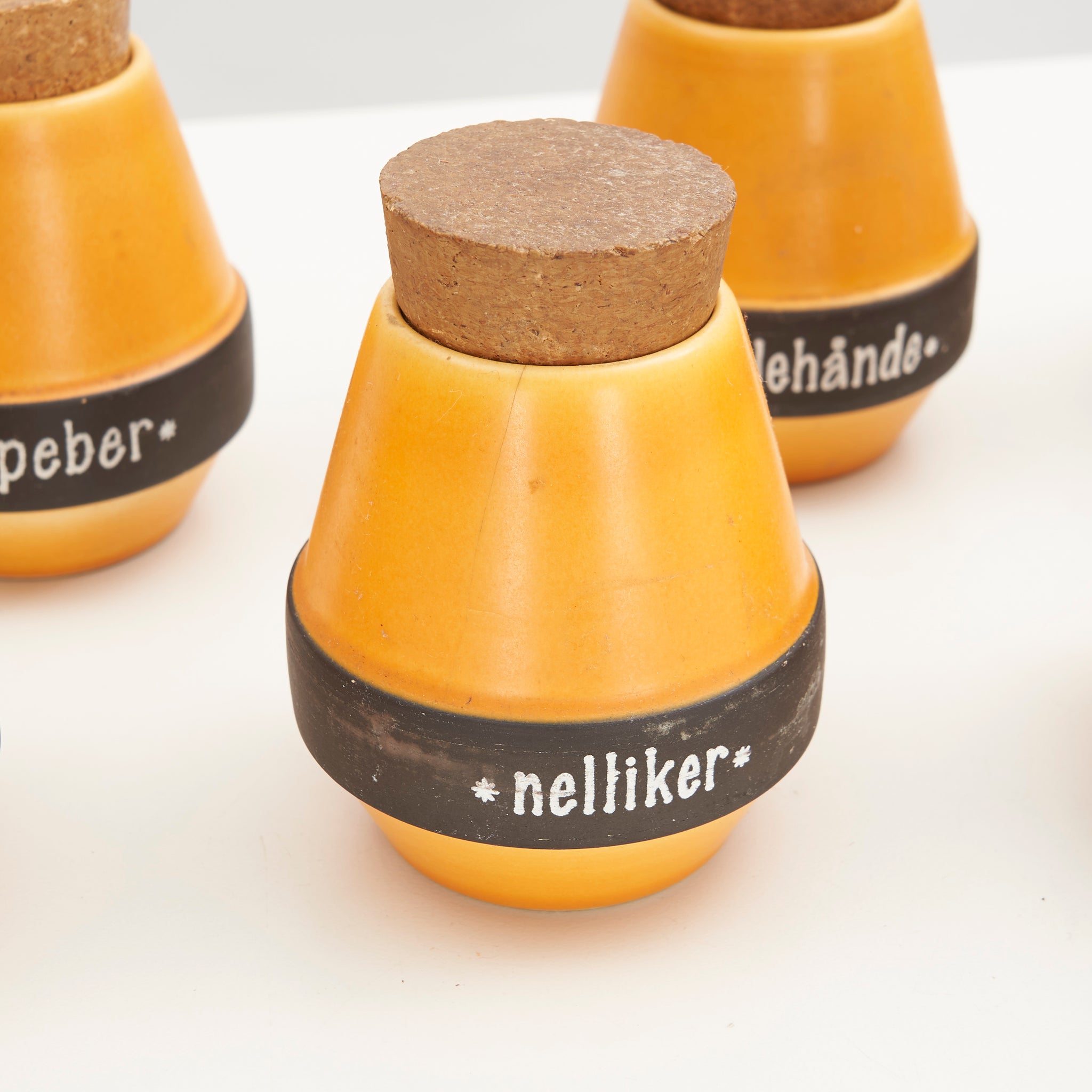 Set of 8 Ceramic Spice Containers by Søholm