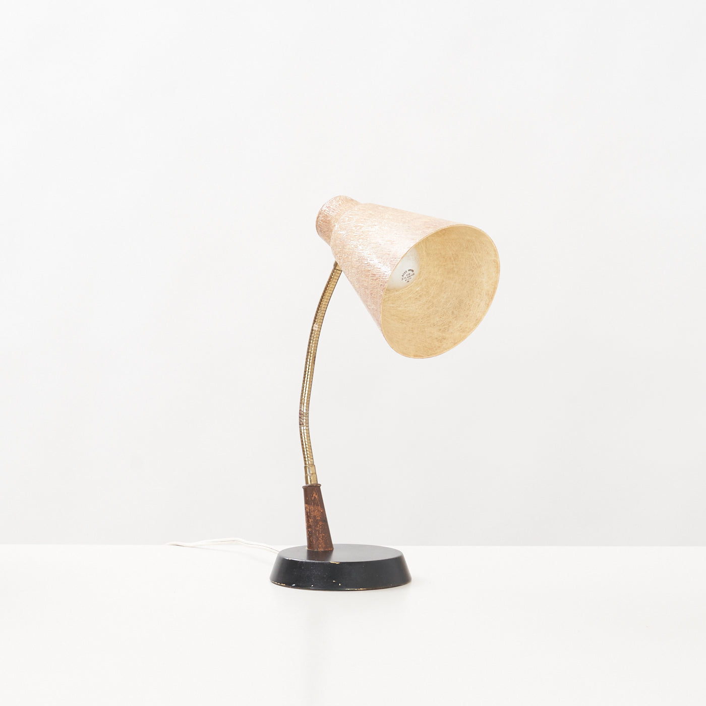 Gooseneck Table Lamp w/ Fibreglass Shade