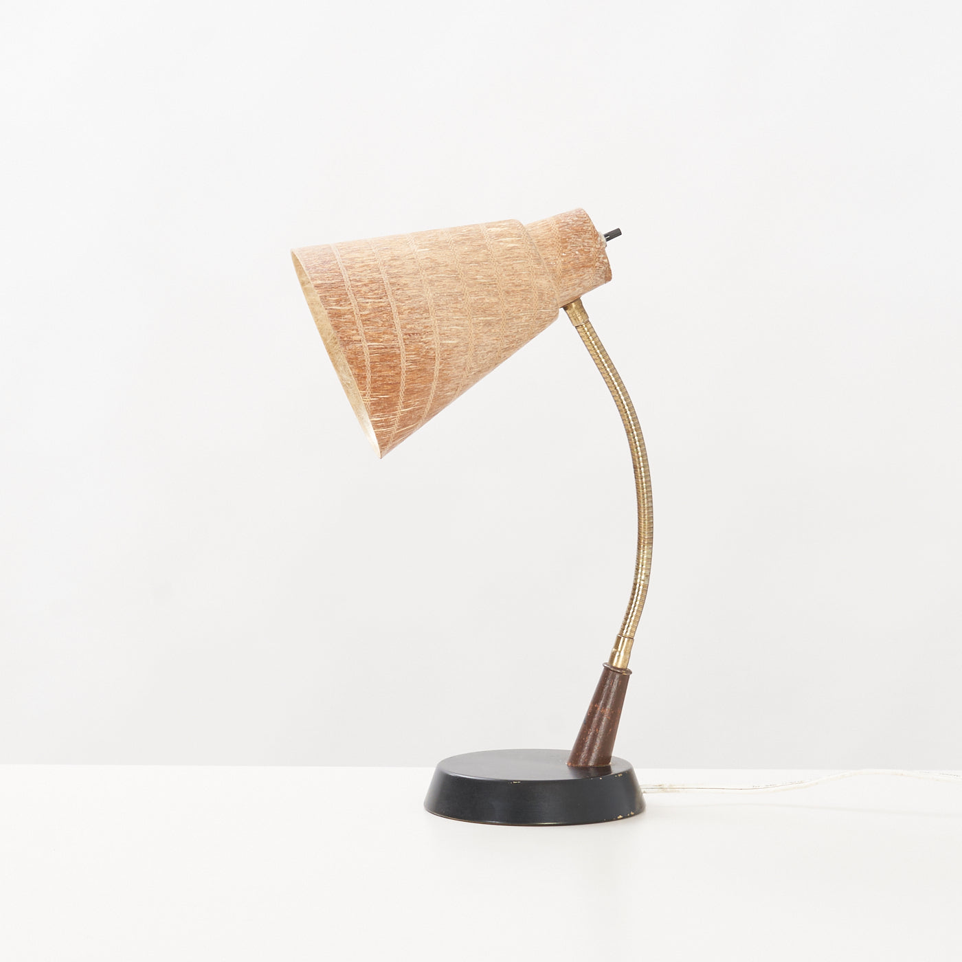 Gooseneck Table Lamp w/ Fibreglass Shade