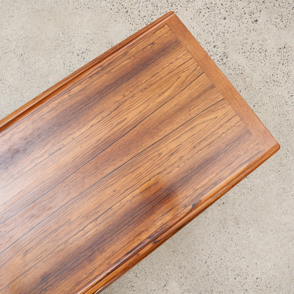 Rosewood Coffee Table w/ Slatted Shelf by Svend Aage Eriksen for Glostrup