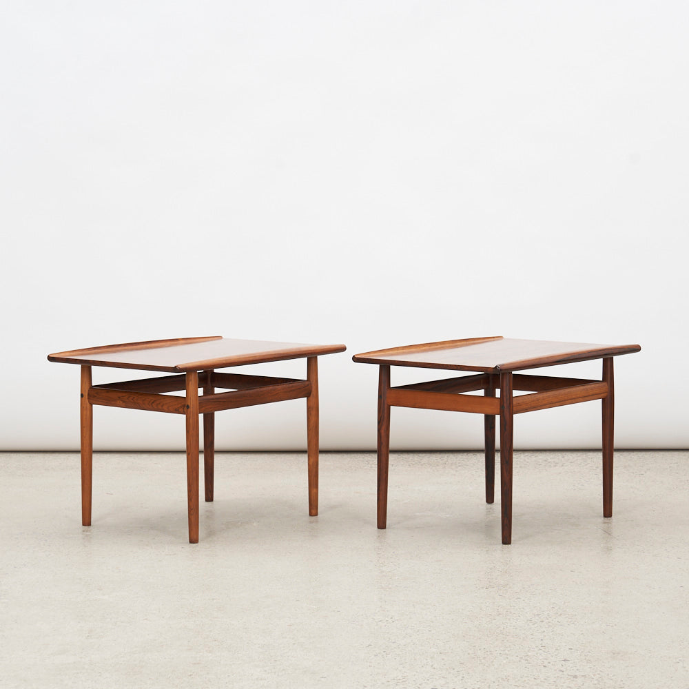 Pair of Rosewood Side Tables by Svend Åage Eriksen for Glostrup, Denmark