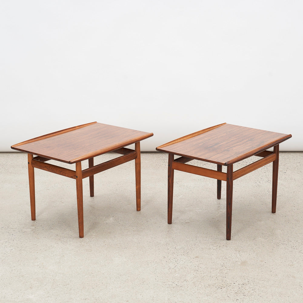 Pair of Rosewood Side Tables by Svend Åage Eriksen for Glostrup, Denmark