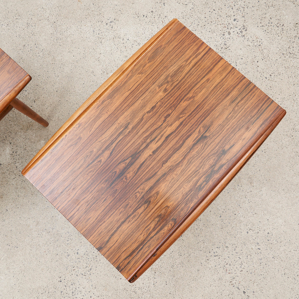 Pair of Rosewood Side Tables by Svend Åage Eriksen for Glostrup, Denmark