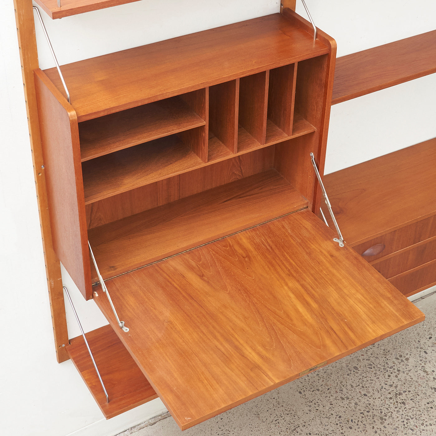 Modular Teak Wall Unit by FF, Denmark