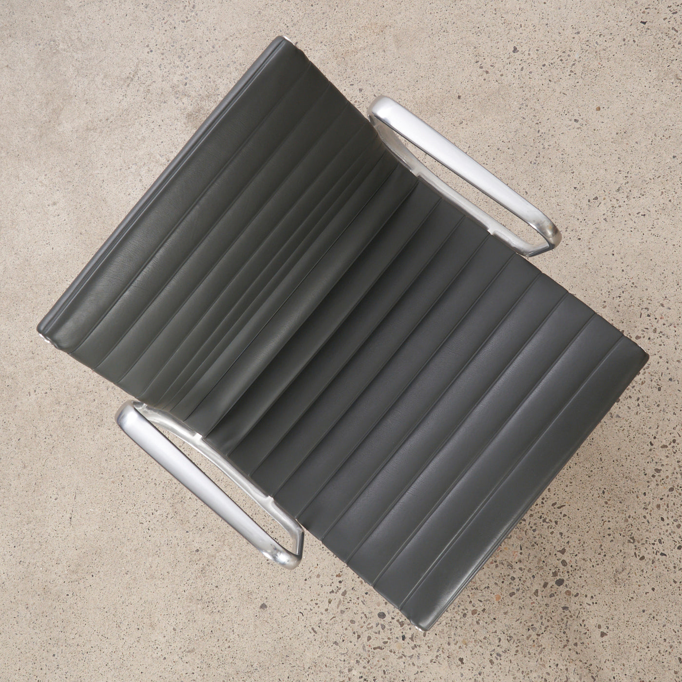 Gray Leather Eames Management Chair for Herman Miller