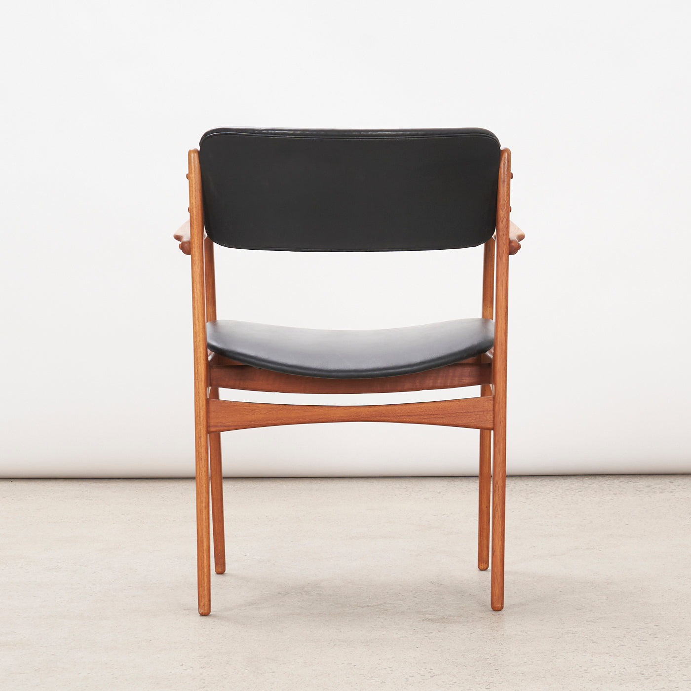 Teak & Vinyl Armchair by Erik Buch, Denmark