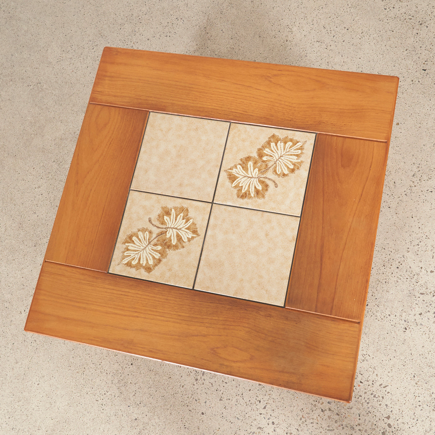 Teak Tile Top Side Table