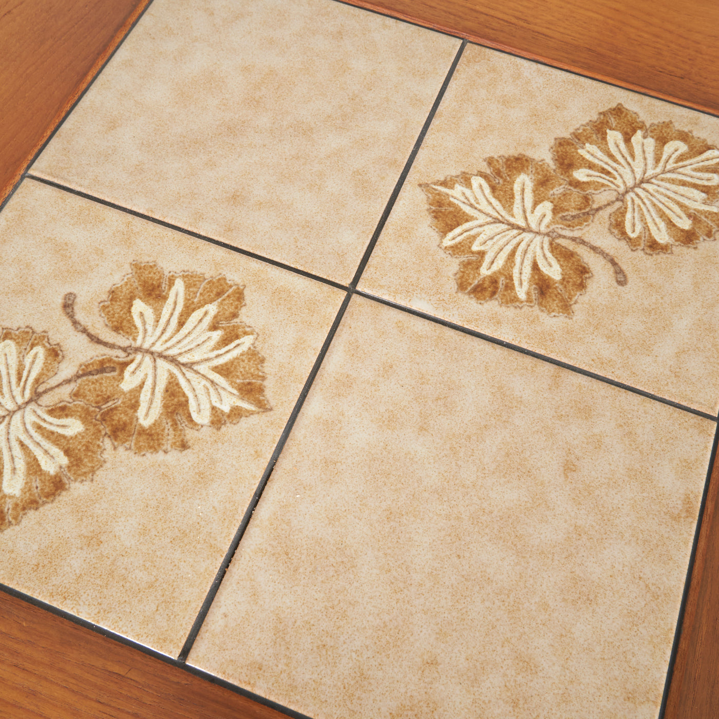 Teak Tile Top Side Table
