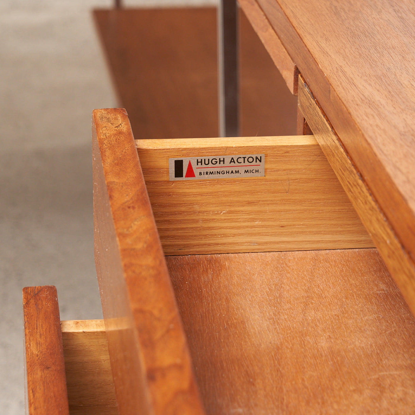 Modular Walnut Desk & Wall Unit by Hugh Acton