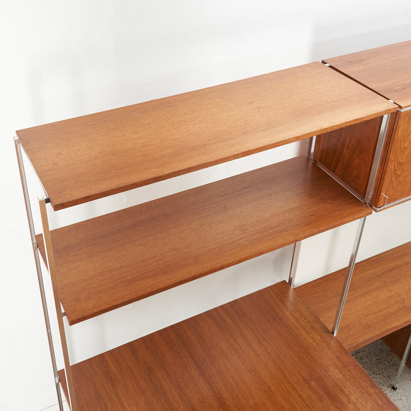 Modular Walnut Desk & Wall Unit by Hugh Acton