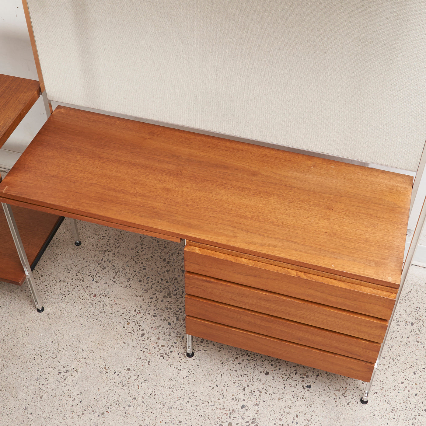 Modular Walnut Desk & Wall Unit by Hugh Acton