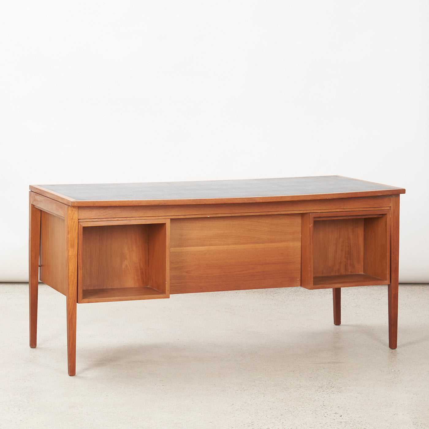 Teak Desk w/ Vinyl Top