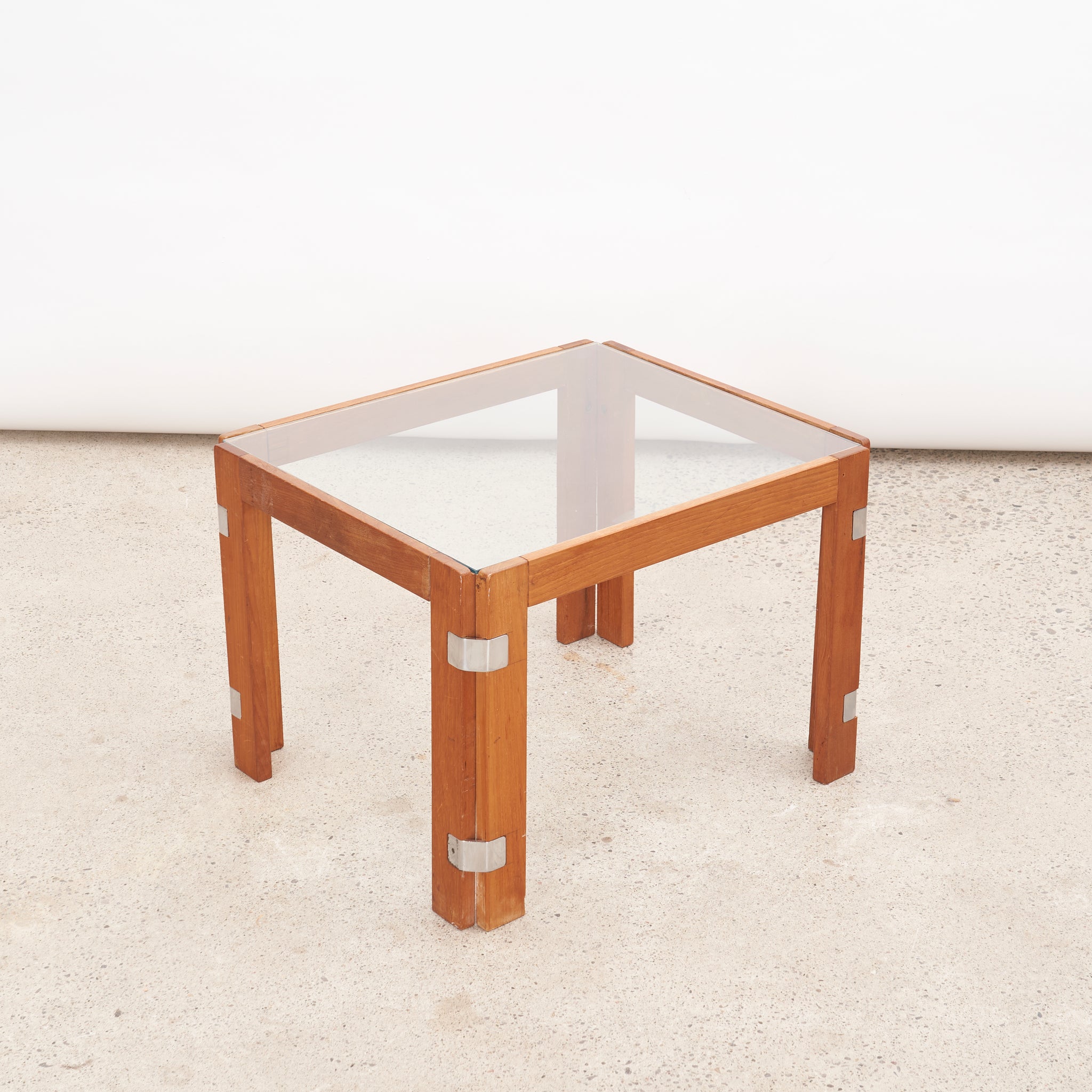 Teak & Glass Side Table
