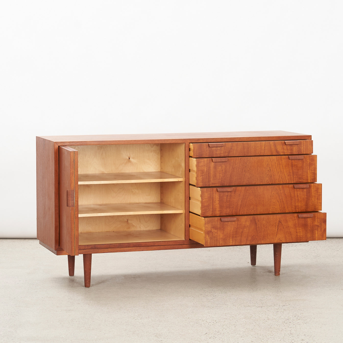 Compact Teak Sideboard by Carlo Jensen for Hundevad & Co., Denmark