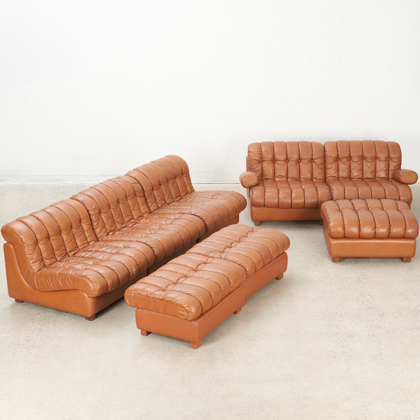 Vintage Leather Modular Sofa