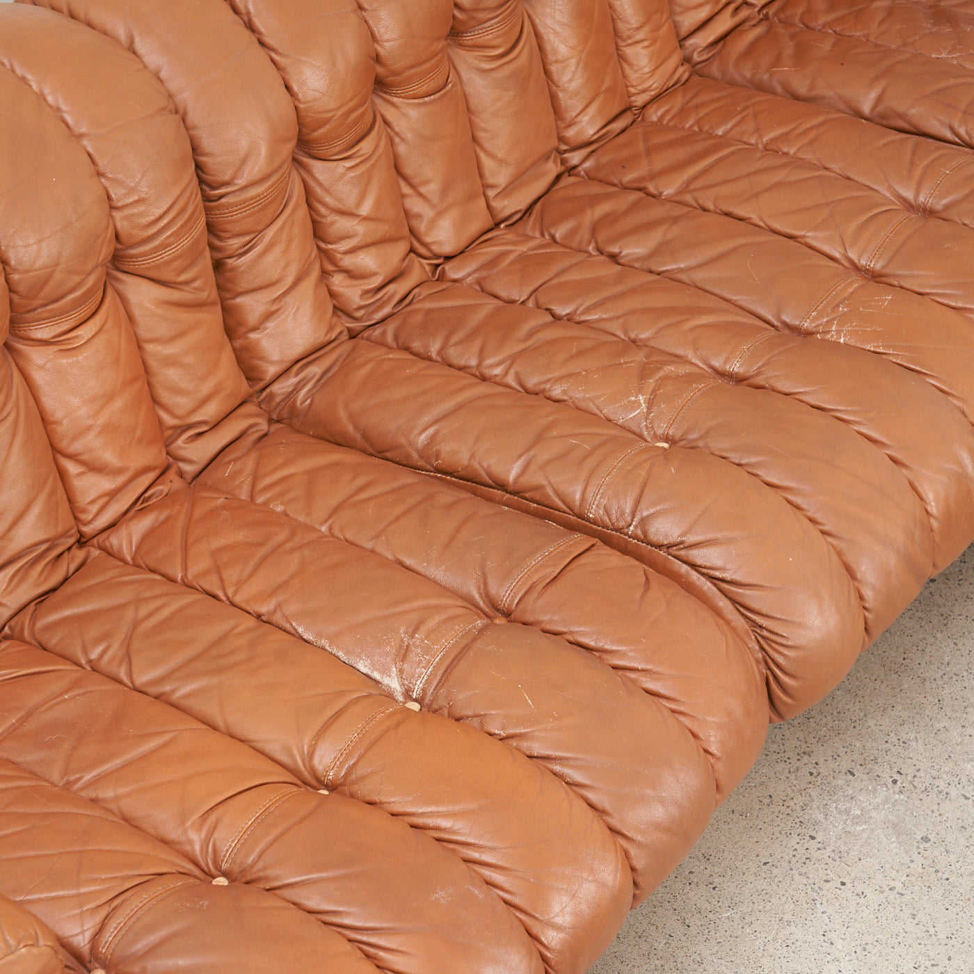 Vintage Leather Modular Sofa