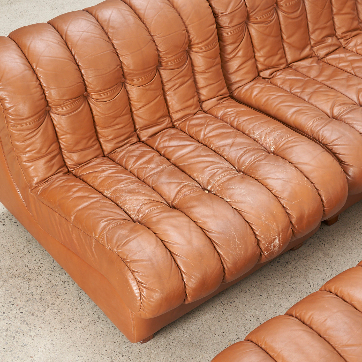 Vintage Leather Modular Sofa